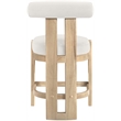 Meridian Furniture Arienzo Cream Velvet Upholstered Counter Stool (Set of 2)