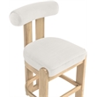 Meridian Furniture Arienzo Cream Velvet Upholstered Counter Stool (Set of 2)