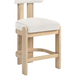 Meridian Furniture Arienzo Cream Velvet Upholstered Counter Stool (Set of 2)