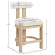 Meridian Furniture Arienzo Cream Velvet Upholstered Counter Stool (Set of 2)