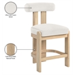Meridian Furniture Arienzo Cream Velvet Upholstered Counter Stool (Set of 2)