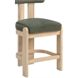 Meridian Furniture Arienzo Green Velvet Upholstered Counter Stool (Set of 2)