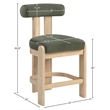 Meridian Furniture Arienzo Green Velvet Upholstered Counter Stool (Set of 2)