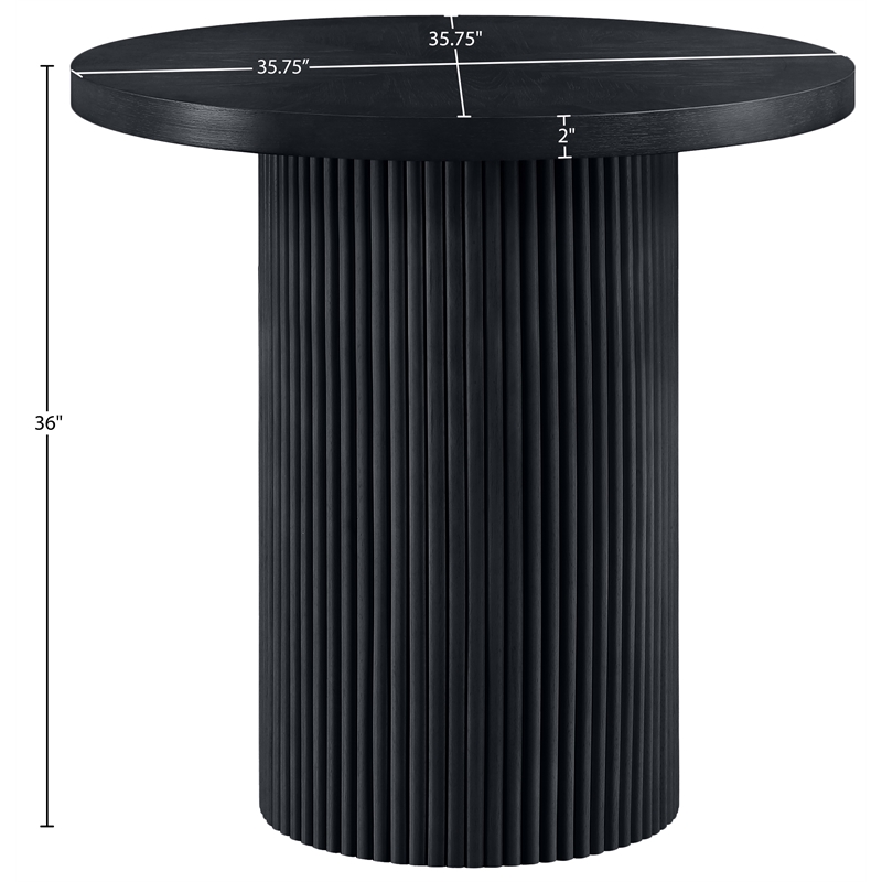 Meridian Furniture Belinda Black Veneer And Solid Wood Counter Height Table