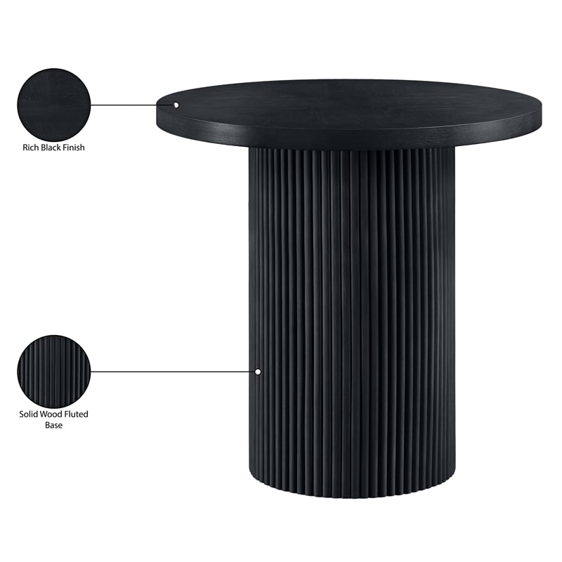 Meridian Furniture Belinda Black Veneer And Solid Wood Counter Height Table