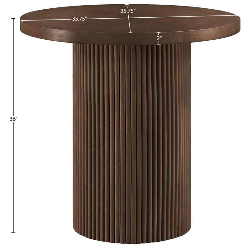 Meridian Furniture Belinda Brown Veneer And Solid Wood Counter Height Table