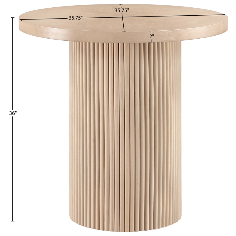 Meridian Furniture Belinda Natural Veneer And Solid Wood Counter Height Table