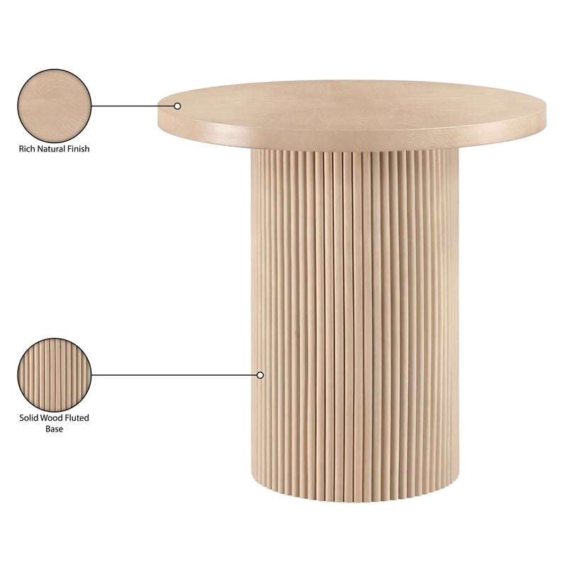 Meridian Furniture Belinda Natural Veneer And Solid Wood Counter Height Table