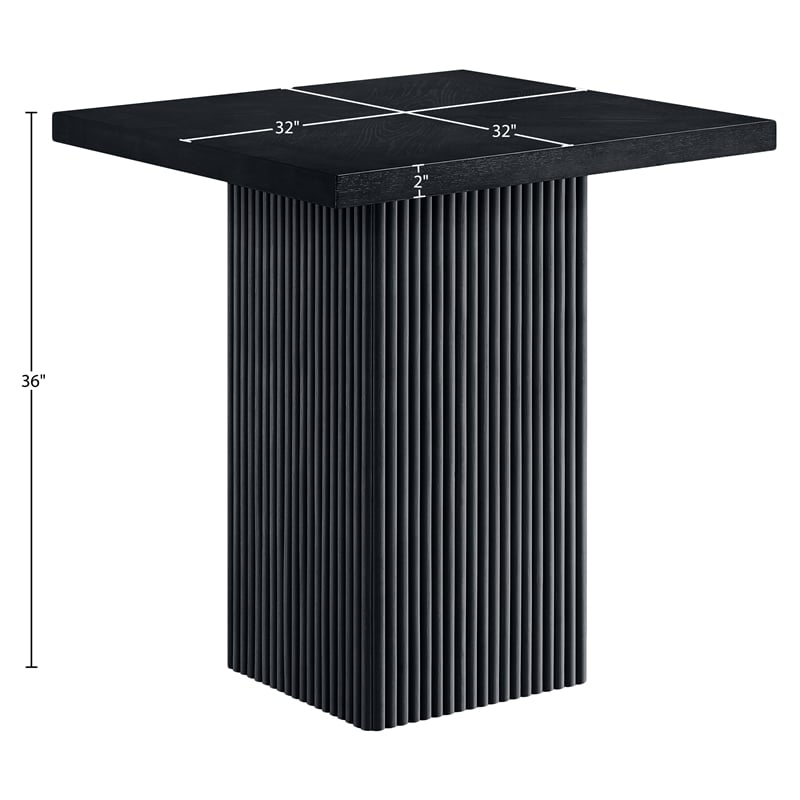 Meridian Furniture Belinda Black Veneer And Solid Wood Counter Height Table