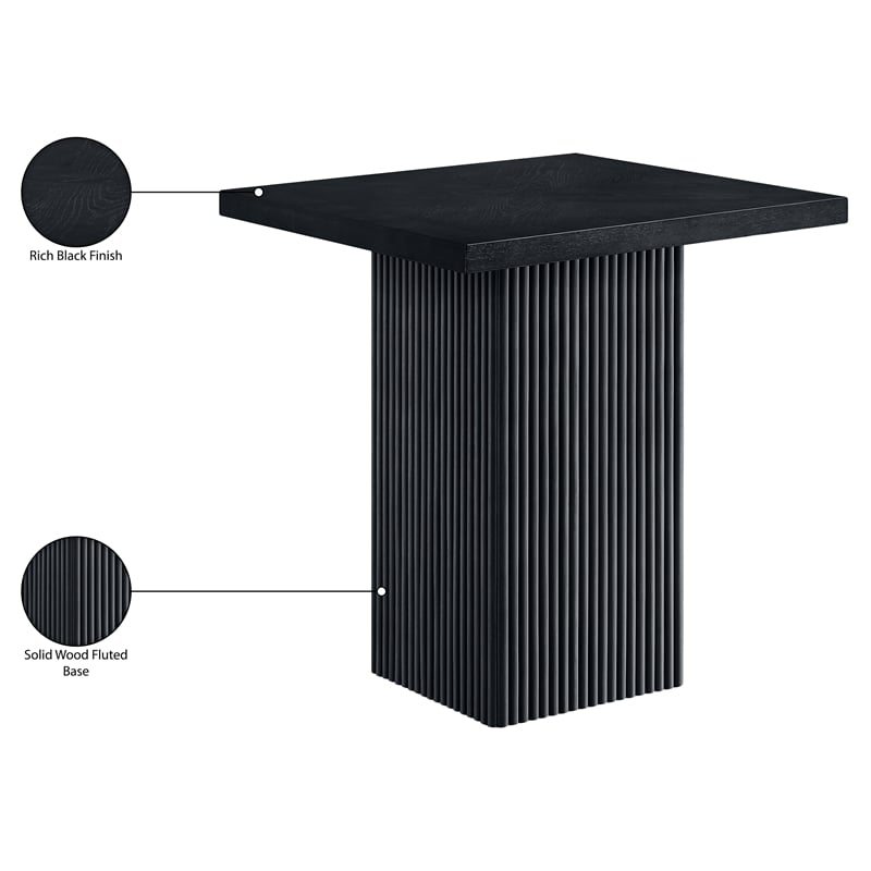 Meridian Furniture Belinda Black Veneer And Solid Wood Counter Height Table