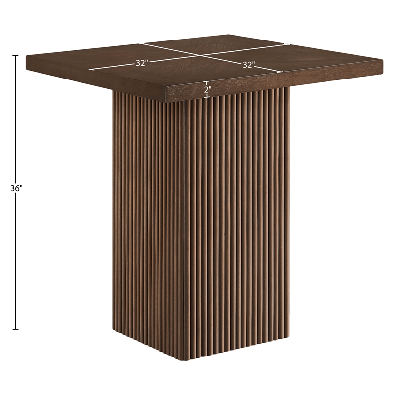 Meridian Furniture Belinda Brown Veneer And Solid Wood Counter Height Table