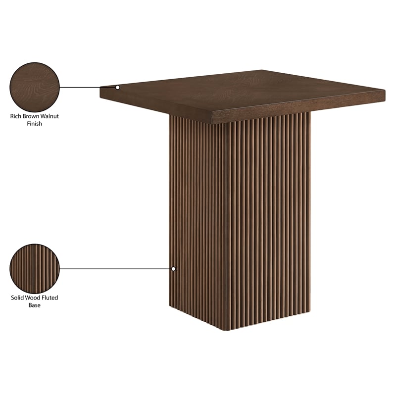 Meridian Furniture Belinda Brown Veneer And Solid Wood Counter Height Table