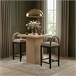 Meridian Furniture Belinda Natural Veneer And Solid Wood Counter Height Table