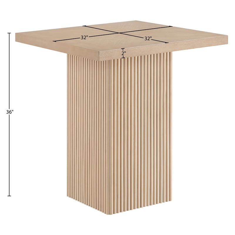 Meridian Furniture Belinda Natural Veneer And Solid Wood Counter Height Table