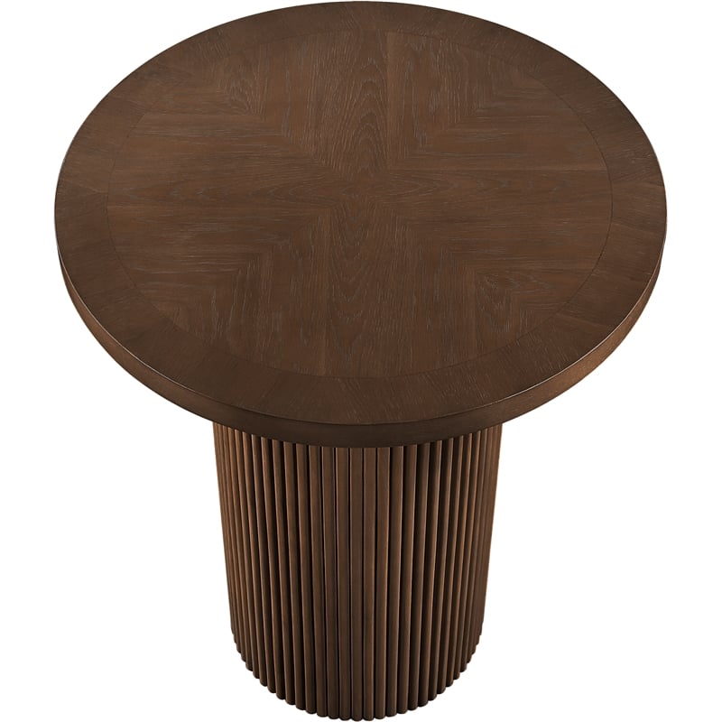 Meridian Furniture Belinda Brown Oak Veneer And Solid Wood Bar Height Table