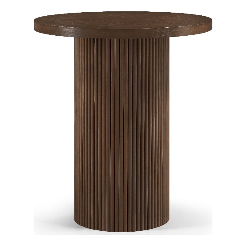 Meridian Furniture Belinda Brown Oak Veneer And Solid Wood Bar Height Table