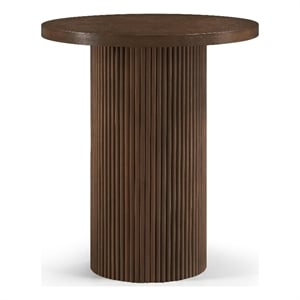 Meridian Furniture Belinda Brown Oak Veneer And Solid Wood Bar Height Table
