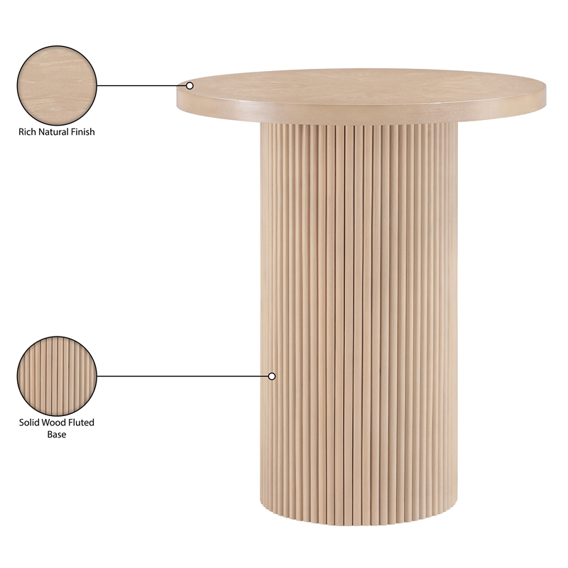 Meridian Furniture Belinda Natural Oak Veneer And Solid Wood Bar Height Table