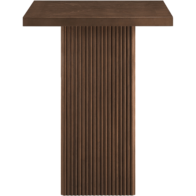 Meridian Furniture Belinda Brown Oak Veneer And Solid Wood Bar Height Table