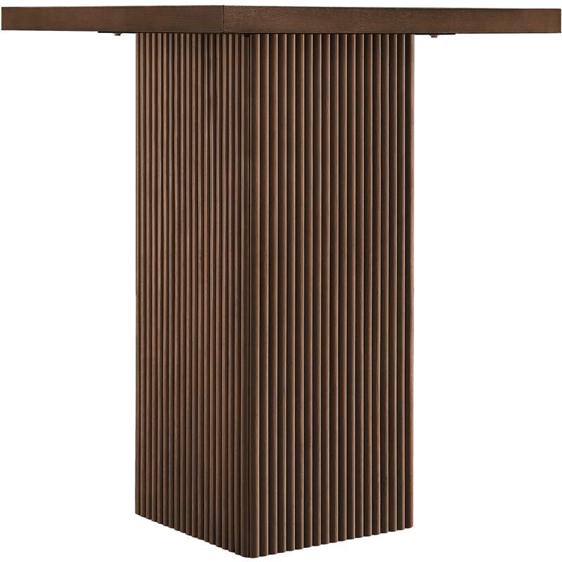 Meridian Furniture Belinda Brown Oak Veneer And Solid Wood Bar Height Table