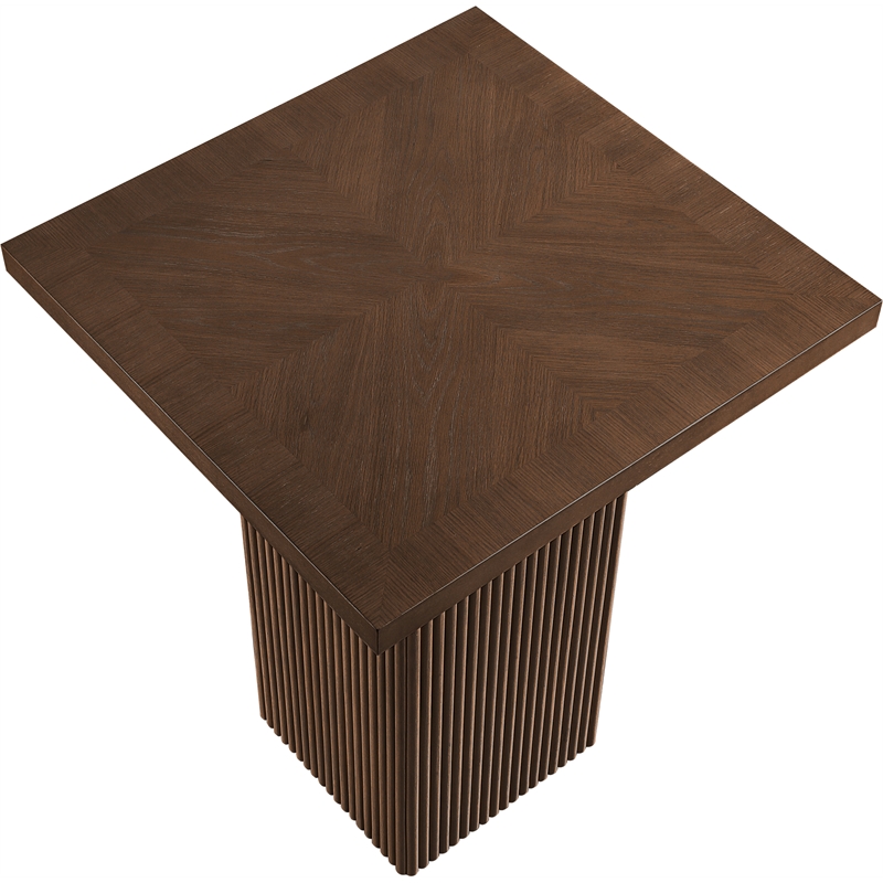 Meridian Furniture Belinda Brown Oak Veneer And Solid Wood Bar Height Table