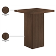 Meridian Furniture Belinda Brown Oak Veneer And Solid Wood Bar Height Table
