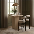 Meridian Furniture Belinda Natural Oak Veneer And Solid Wood Bar Height Table