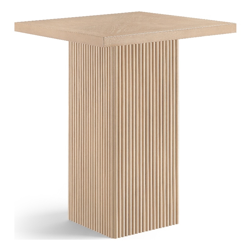 Meridian Furniture Belinda Natural Oak Veneer And Solid Wood Bar Height Table