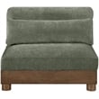 Meridian Furniture Turin Green Chenille Fabric Upholstered Modular Armless Chair