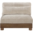 Meridian Furniture Turin Taupe Chenille Fabric Upholstered Modular Armless Chair