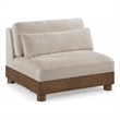 Meridian Furniture Turin Taupe Chenille Fabric Upholstered Modular Armless Chair