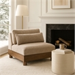 Meridian Furniture Turin Taupe Chenille Fabric Upholstered Modular Armless Chair