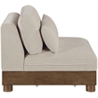 Meridian Furniture Turin Taupe Chenille Fabric Upholstered Modular Armless Chair
