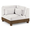 Meridian Furniture Turin Cream Chenille Fabric Upholstered Modular Corner Chair