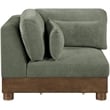 Meridian Furniture Turin Green Chenille Fabric Upholstered Modular Corner Chair