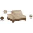 Meridian Furniture Turin Beige Chenille Upholstered Modular Left Arm Chair