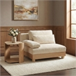 Meridian Furniture Turin Cream Chenille Upholstered Modular Left Arm Chair