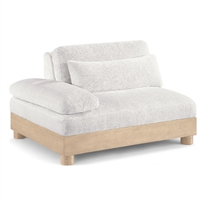 Meridian Furniture Turin Cream Chenille Upholstered Modular Left Arm Chair