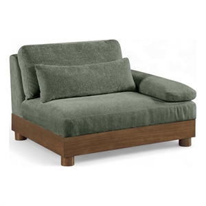 Meridian Furniture Turin Green Chenille Upholstered Modular Right Arm Chair