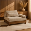 Meridian Furniture Turin Taupe Chenille Upholstered Modular Right Arm Chair