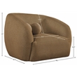 Meridian Furniture Elowen Brown Fabric Upholstered Chair