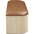 Meridian Furniture Velden Cognac Vegan Leather Upholstered Storage Bench