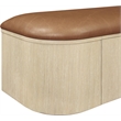 Meridian Furniture Velden Cognac Vegan Leather Upholstered Storage Bench