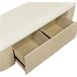 Meridian Furniture Velden Cream Vegan Leather Upholstered Storage Bench