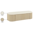 Meridian Furniture Velden Cream Vegan Leather Upholstered Storage Bench