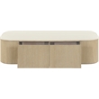 Meridian Furniture Velden Cream Vegan Leather Upholstered Storage Bench