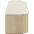 Meridian Furniture Velden Cream Vegan Leather Upholstered Storage Bench