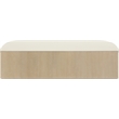 Meridian Furniture Velden Cream Vegan Leather Upholstered Storage Bench