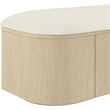 Meridian Furniture Velden Cream Vegan Leather Upholstered Storage Bench