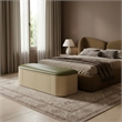 Meridian Furniture Velden Olive Vegan Leather Upholstered Storage Bench